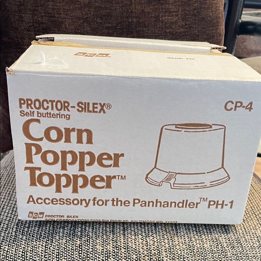 Vintage Proctor-Silex Corn Popper Topper. Accessory for the Panhandler PH-1